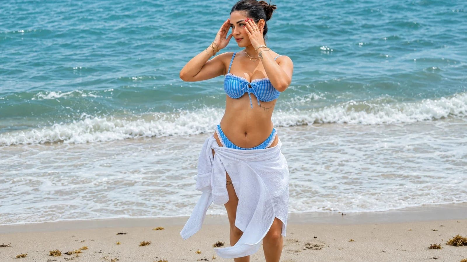 Avneet Kaur Sizzles in Miami Beach Photoshoot